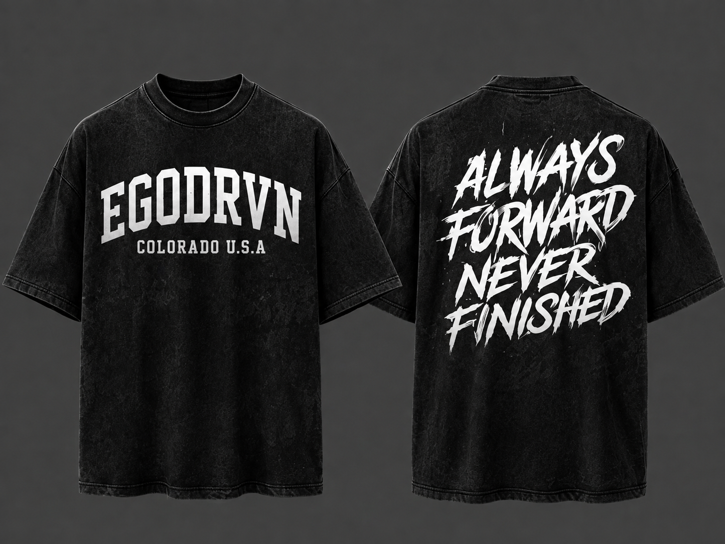 EgoDrvn Oversize T-Shirt Unisex (Black) Drop To Ship