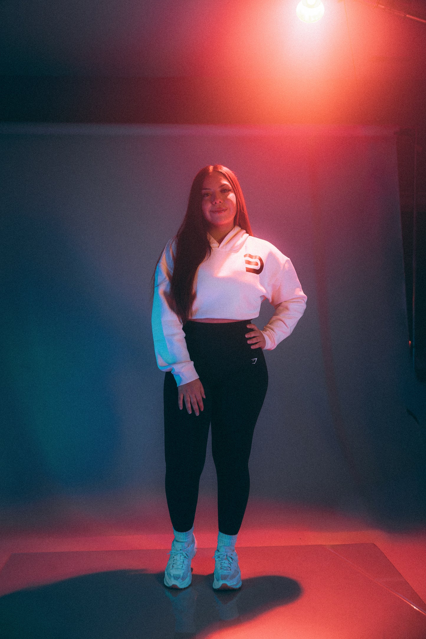 EgoDrvn Cream Crop Top Hoodie (Women's)
