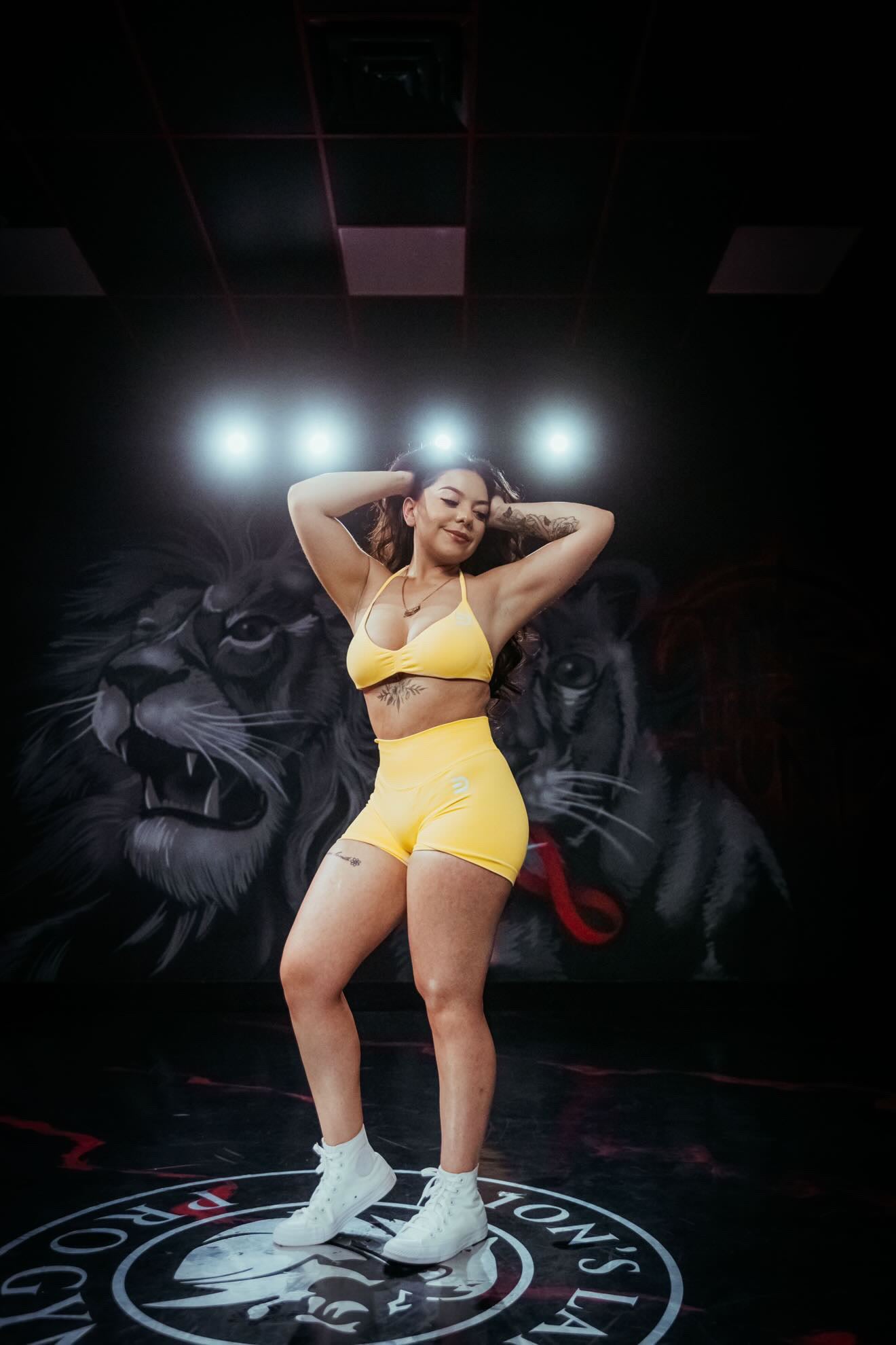 EgoDrvn Yellow Biker Shorts