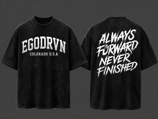 EgoDrvn Oversize T-Shirt Unisex (Black) Drop To Ship